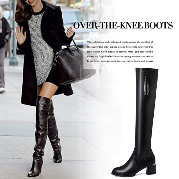 Kaelivra - Bottines Chaudes en Cuir pour Femme