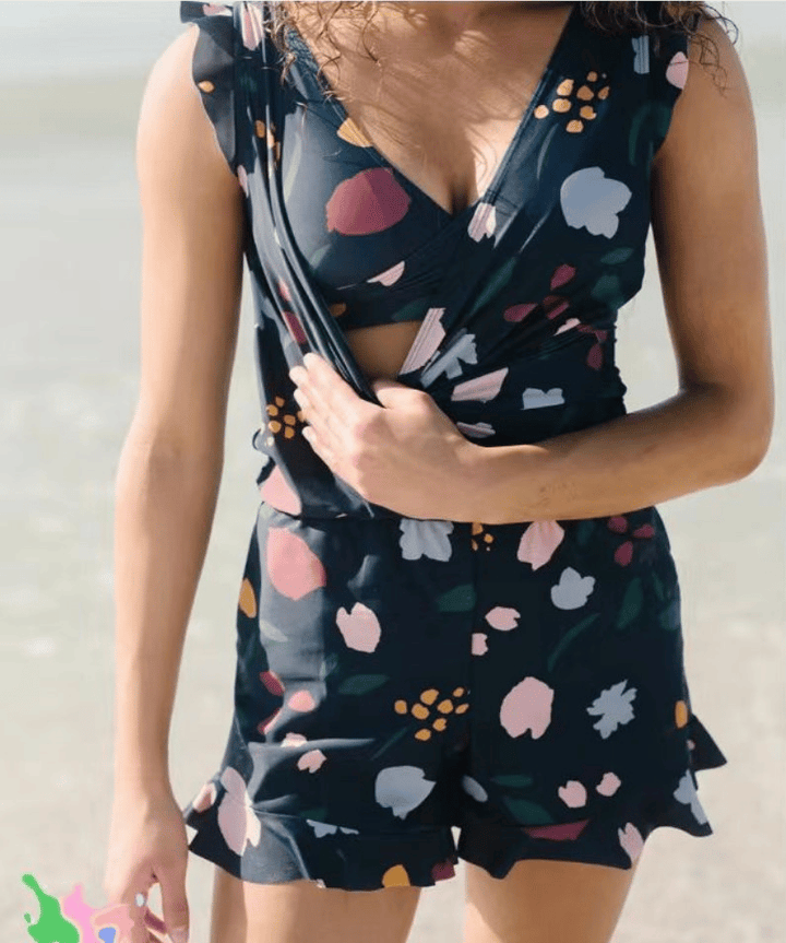 Melisande - Maillot de bain avec volants et soutien-gorge intégré