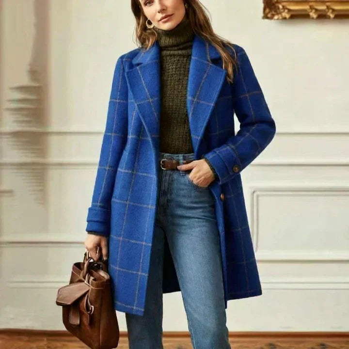 Catherine | Manteau d'hiver classique à carreaux