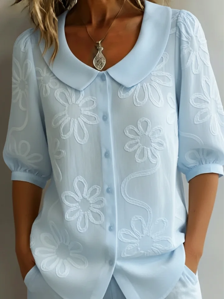 Ismeline - Blouse À Fleurs Brodées