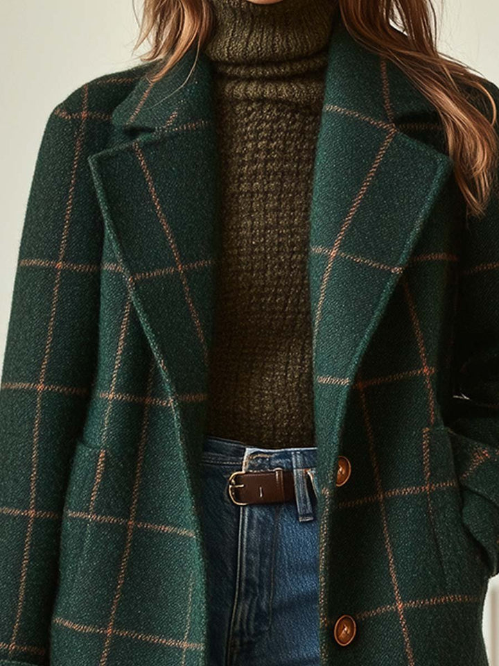 Catherine | Manteau d'hiver classique à carreaux